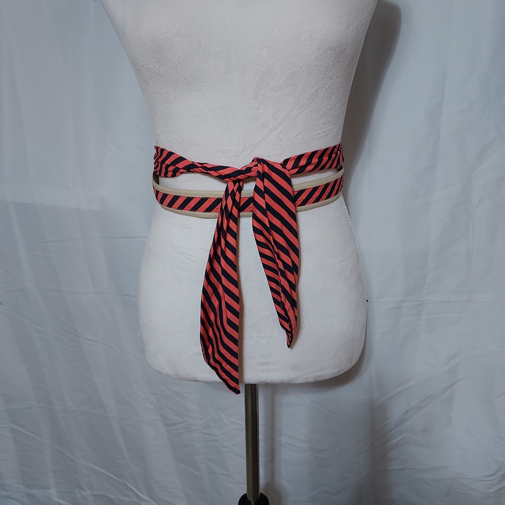 Talbots Striped Pink and Black Belt - Picture 2 of 7